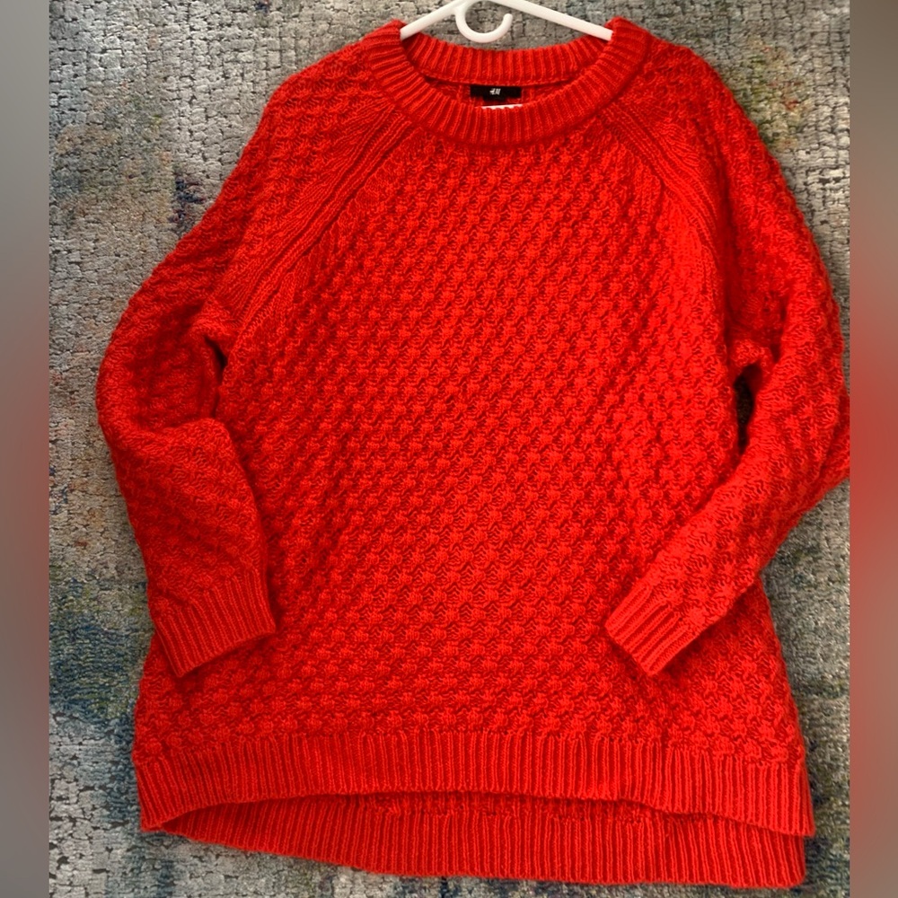 H&M sweater. Red oversized.